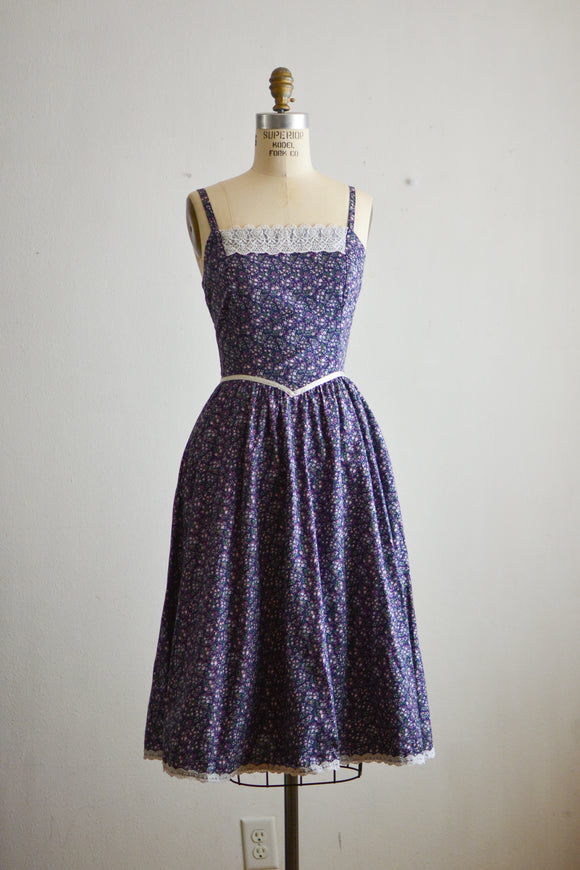 Vintage gunne sax floral dress-S