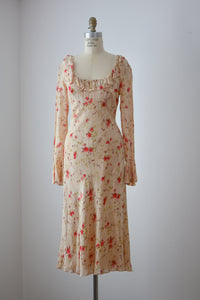 Rose print romantic dress - Medium