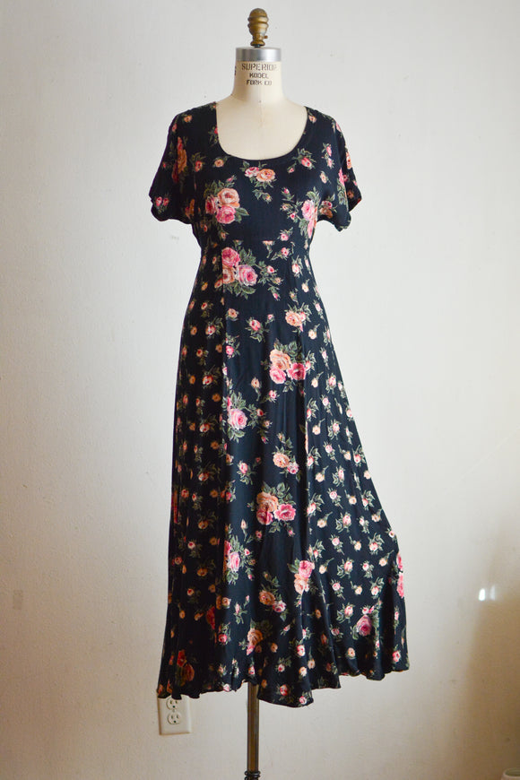 Vintage 1990's floral dress - S/M