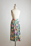 Vintage floral midi skirt-Small