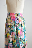 Vintage floral midi skirt-Small