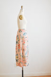 Vintage buttoned down floral skirt-small