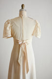 Vintage 1970's cream dress- Small