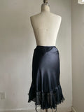 Y2K Silk black skirt -small