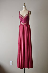 Vintage burgundy slip dress-M